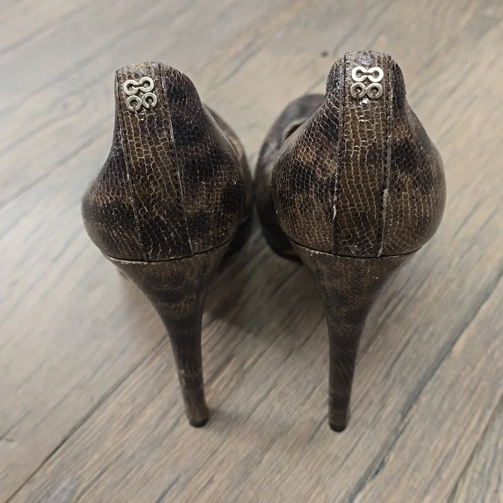 Coach Daisee Printed Lizard‎ Heels, 9.5​